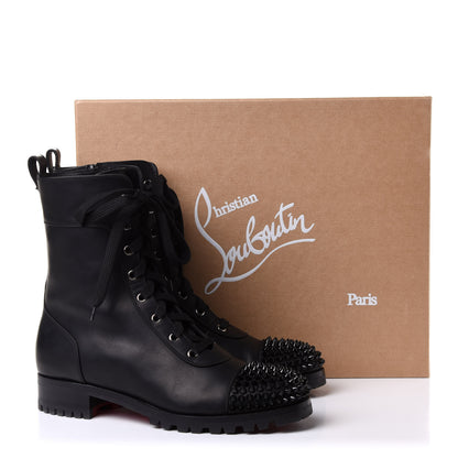 Christian Louboutin Calfskin Spikes TS Croc Flat Boots 40 Black 10 of 10