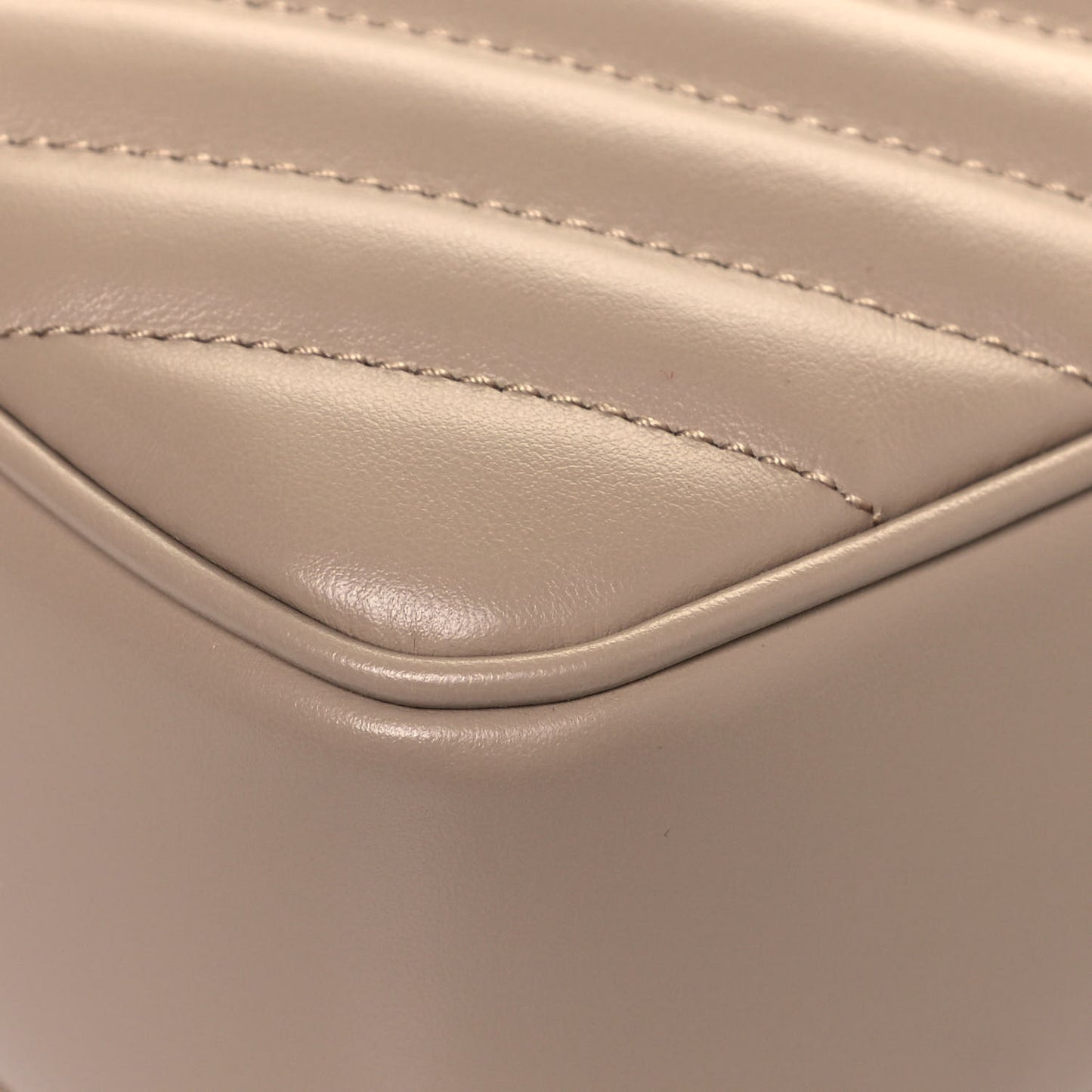 Calfskin Matelasse Monogram Lou Camera Bag Dark Beige