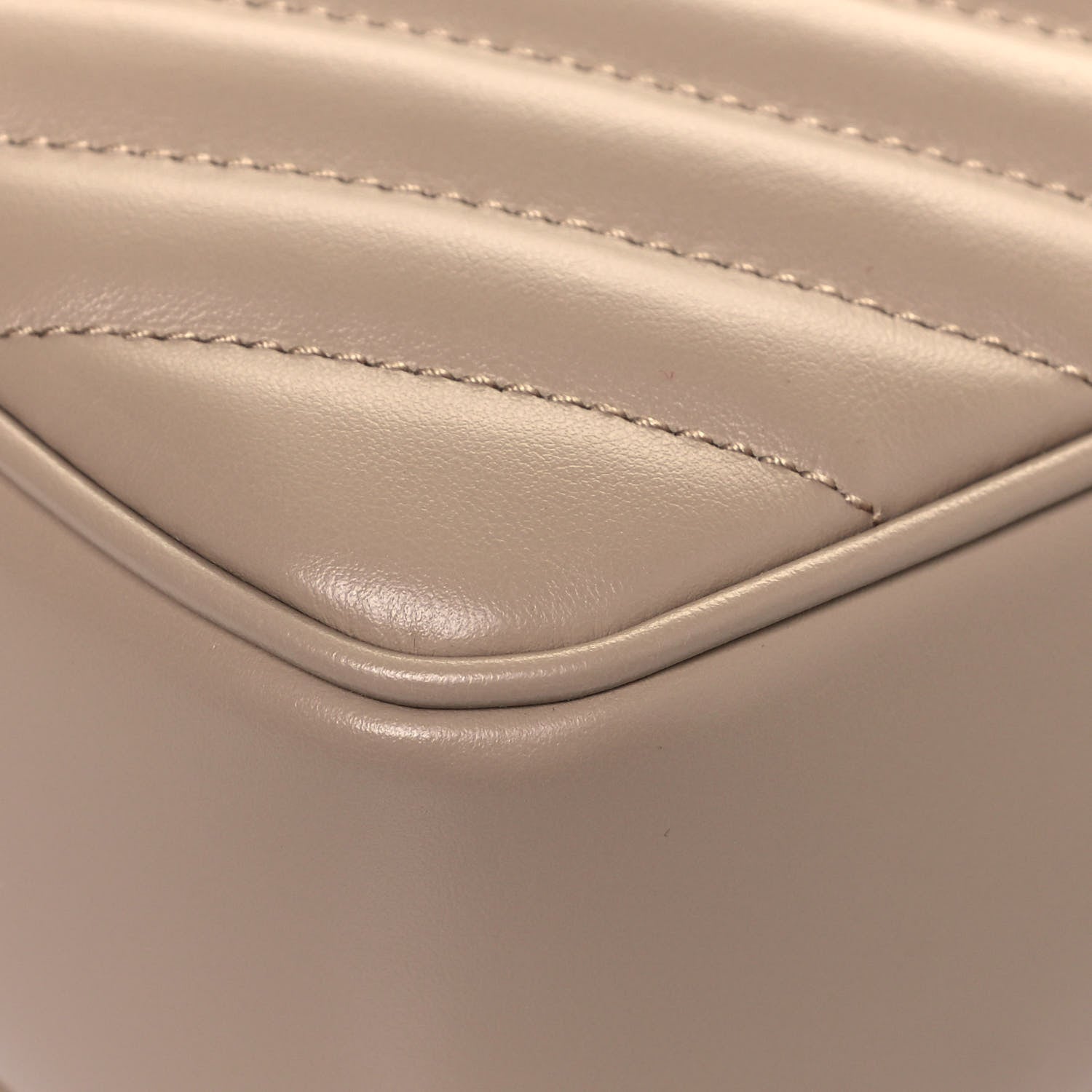 Saint Laurent Calfskin Matelasse Monogram Lou Camera Bag Dark Beige 8 of 11
