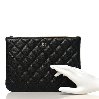 Chanel Caviar Quilted Medium Cosmetic Case Black 2 of 8
