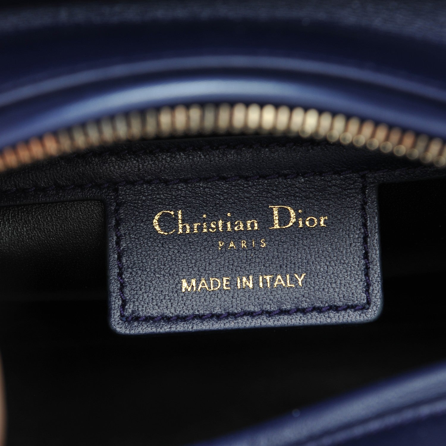Christian Dior Lambskin Cannage Medium Lady Dior Crystal Strap Blue 7 of 9