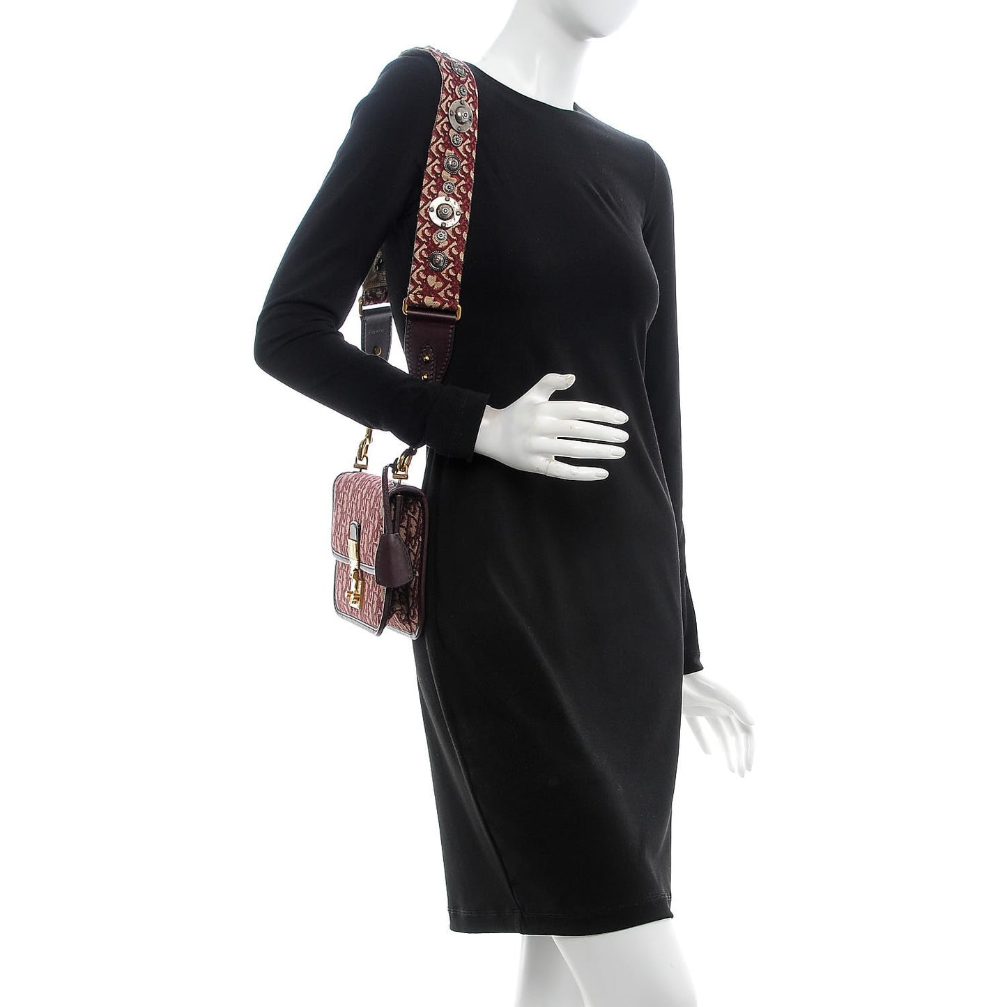 Oblique DiorAddict Flap Bag Burgundy