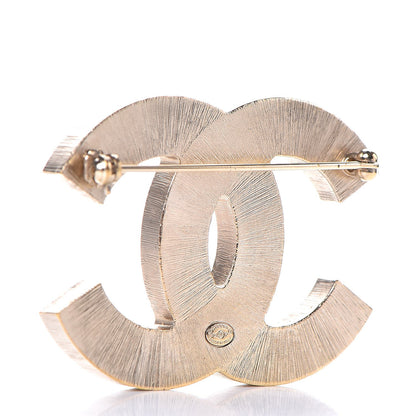 Chanel Pearl Enamel CC Brooch Black Gold 3 of 5