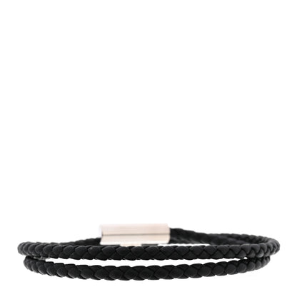 Hermes Swift Double Wrap Cord Tournis Tresse Bracelet Black 3 of 5