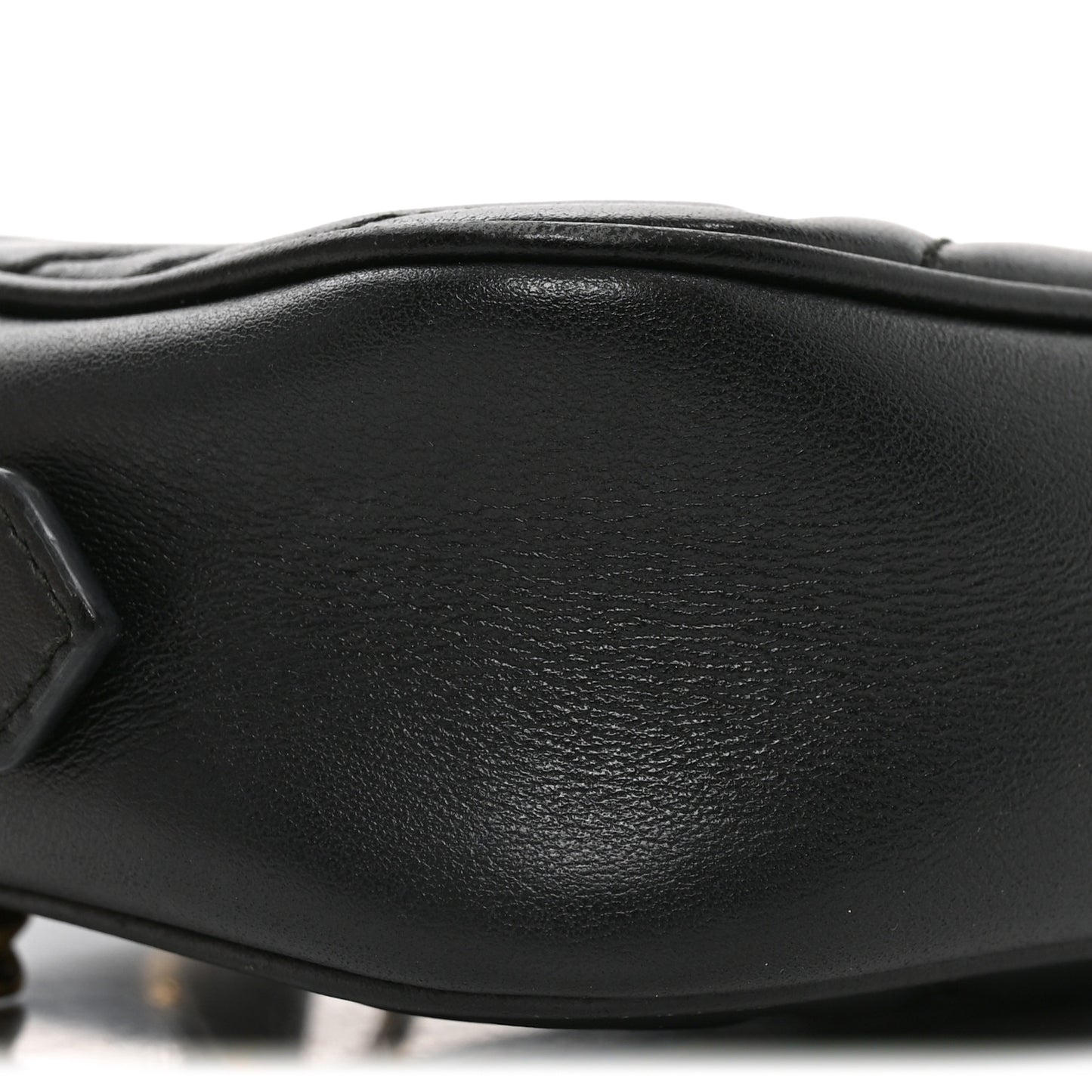 Calfskin Matelasse Small GG Marmont Chain Shoulder Bag Black