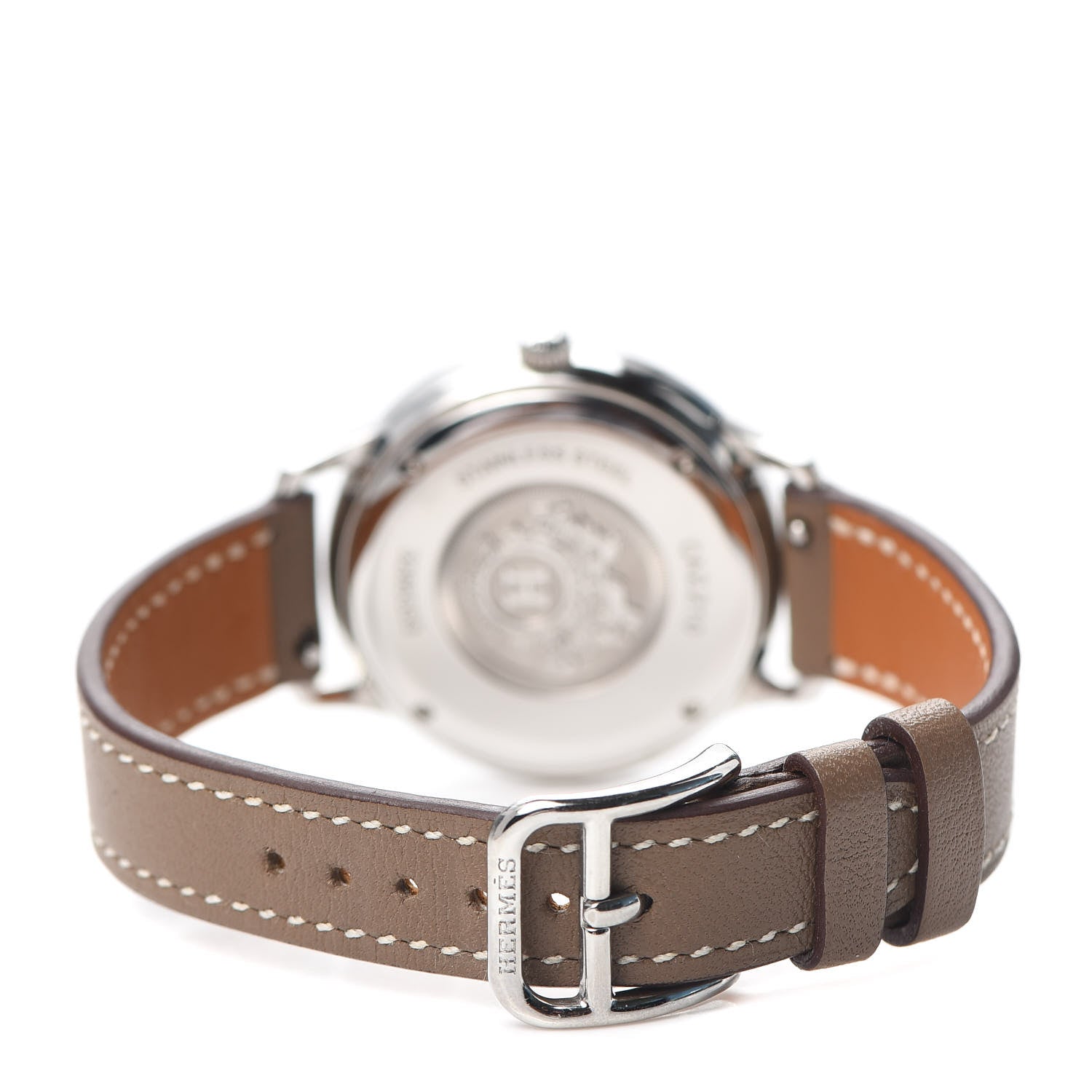 Hermes Stainless Steel Swift 32mm Slim d'Hermes Quartz Watch Etoupe 3 of 5