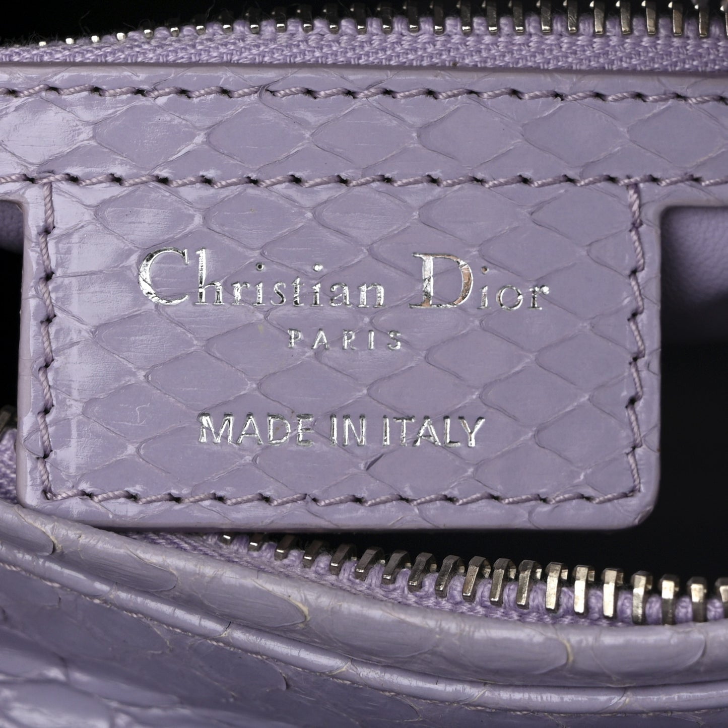 Snakeskin Medium Lady Dior Lilas
