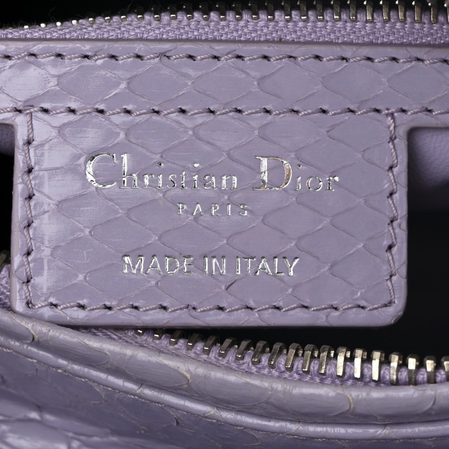 Christian Dior Snakeskin Medium Lady Dior Lilas 6 of 10