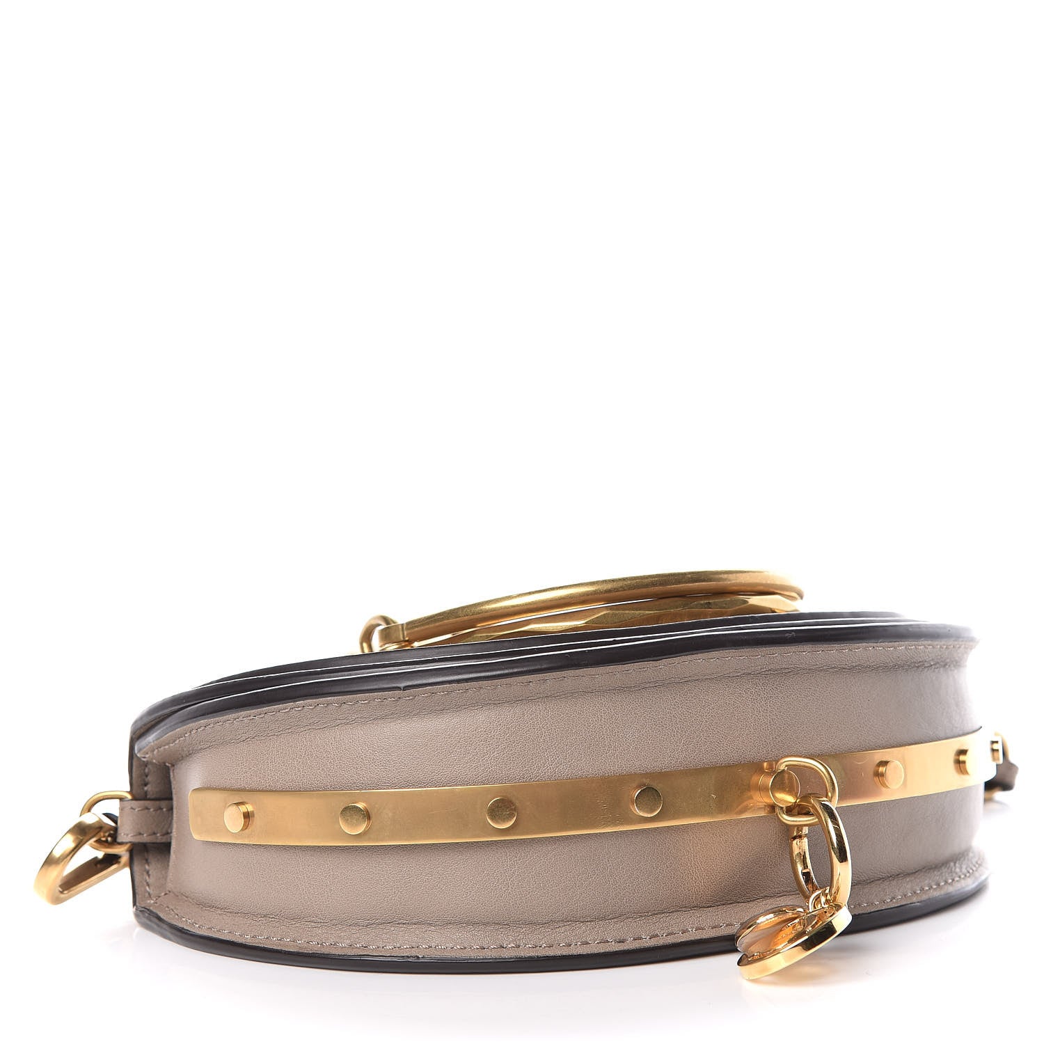 Chloe Calfskin Small Nile Bracelet Minaudiere Bag Motty Grey 4 of 15