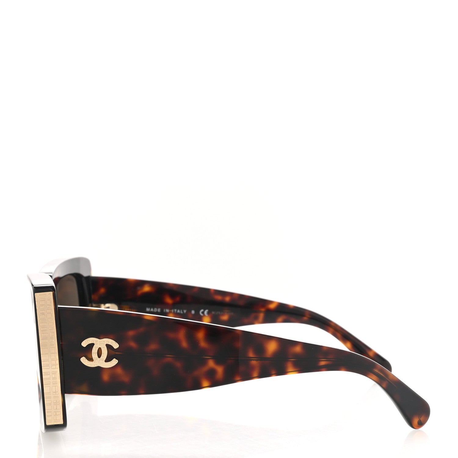 Chanel Acetate Rectangle Sunglasses 5435 Tortoise 3 of 8