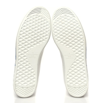 Louis Vuitton Calfskin Luxembourg Samothrace Mens Sneakers 9.5 White Blue 5 of 11