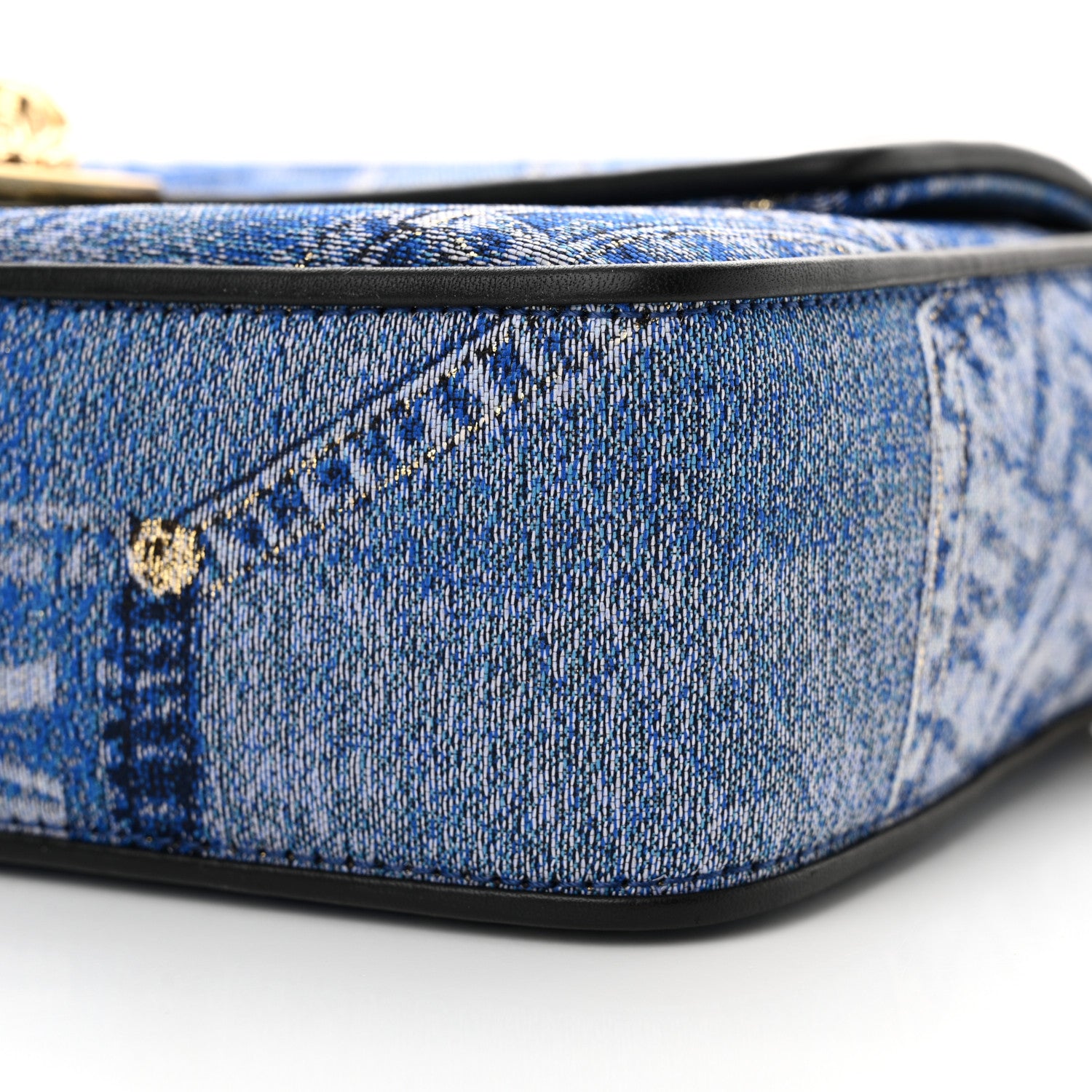 Fendi X VERSACE Denim Fendace Patchwork Baguette Blue 9 of 9