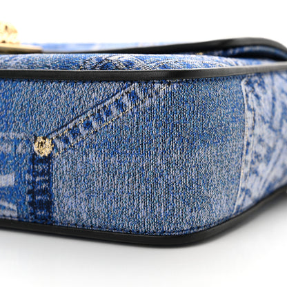 Fendi X VERSACE Denim Fendace Patchwork Baguette Blue 9 of 9