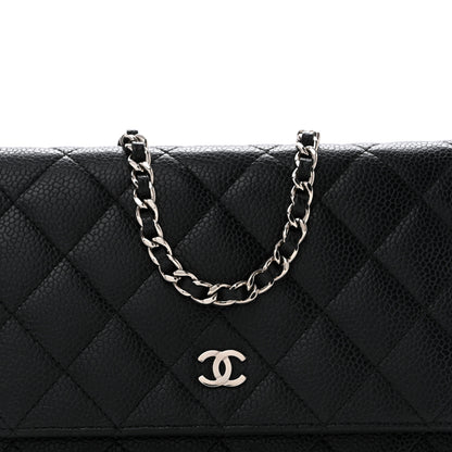 Chanel Caviar Quilted Wallet On Chain WOC Black 9 of 14