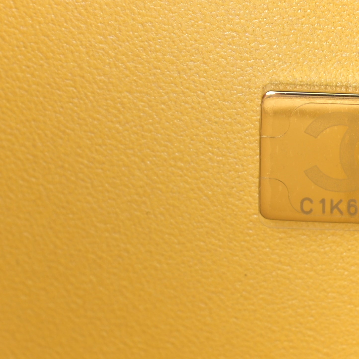 Iridescent Caviar Quilted Medium Double Flap Yellow