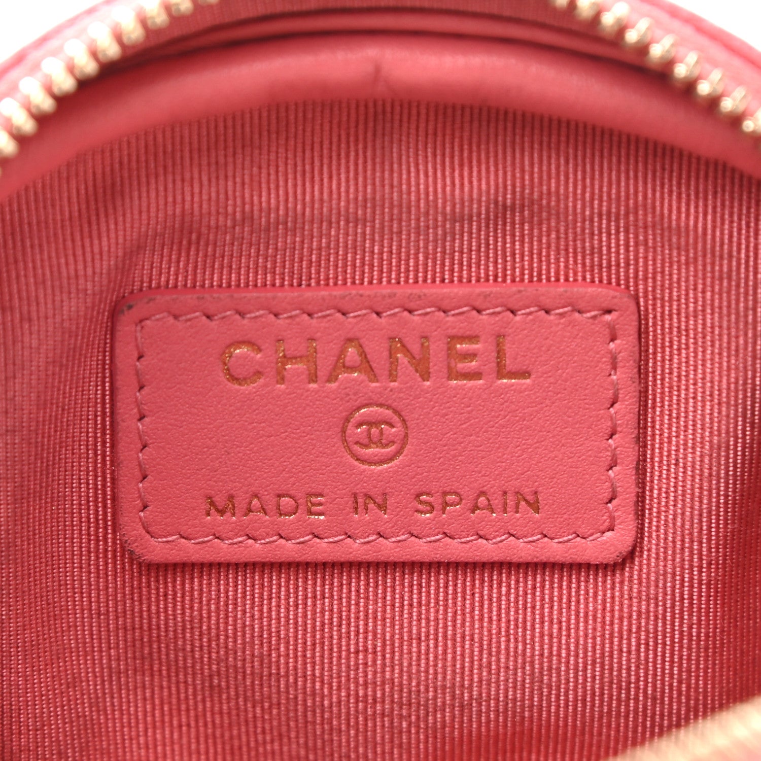 Chanel Iridescent Caviar Quilted Zip Around Classic Coin Purse Pink 6 of 8