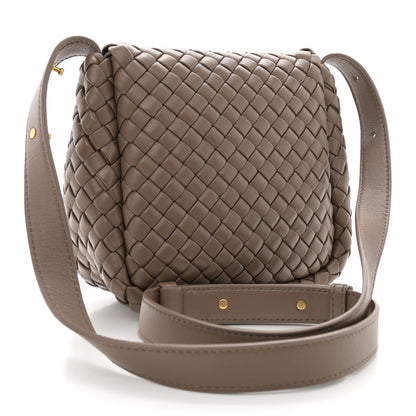 Bottega Veneta Nappa Intreccio Mini Cobble Shoulder Bag Taupe Grey 3 of 10