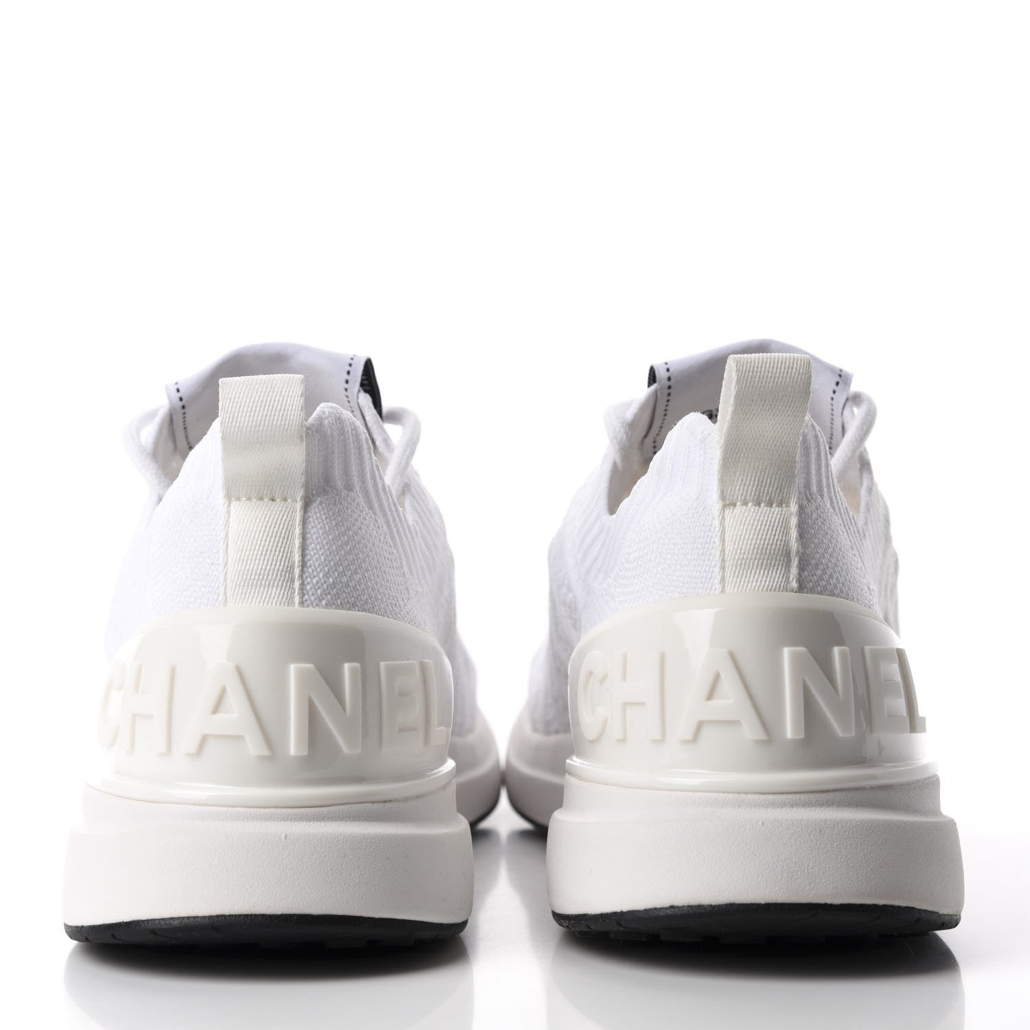 Chanel Fabric Logo Sneakers 39 White 5 of 9