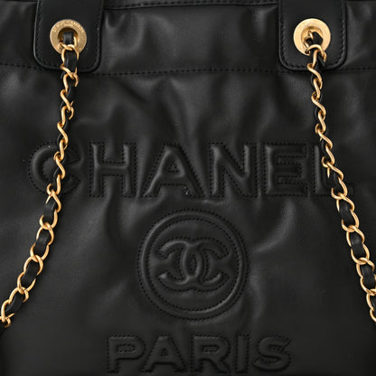 Chanel Calfskin Small Deauville Tote Black 9 of 12