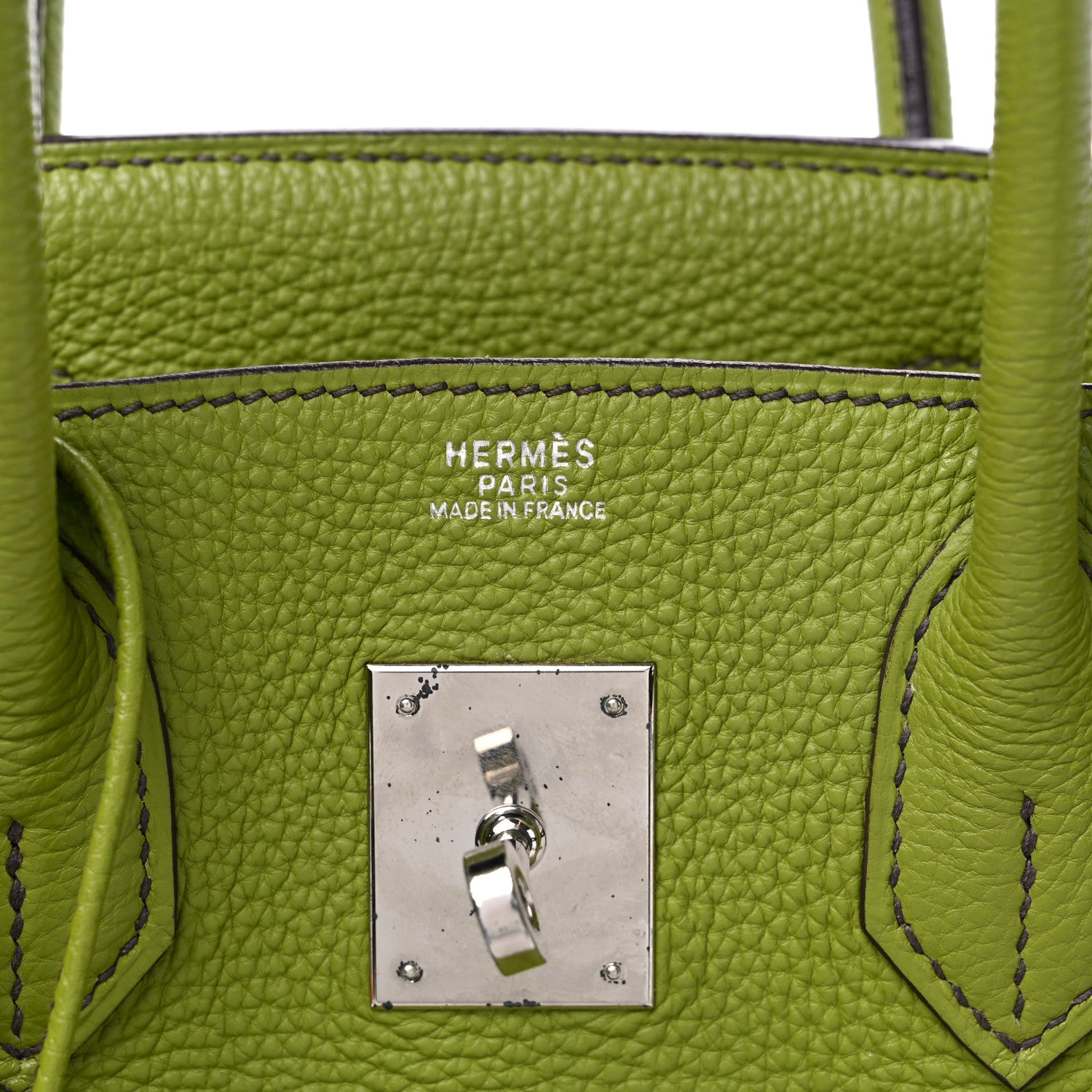 Hermes Togo Birkin 30 Vert Anis 6 of 18