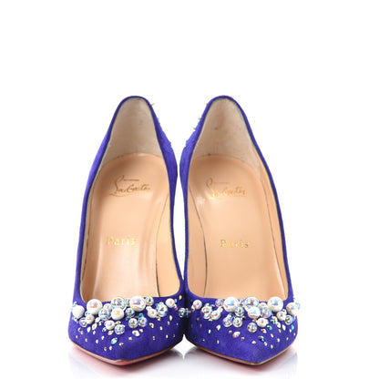 Christian Louboutin Suede Candidate 100 Pumps 37 Purple 2 of 10