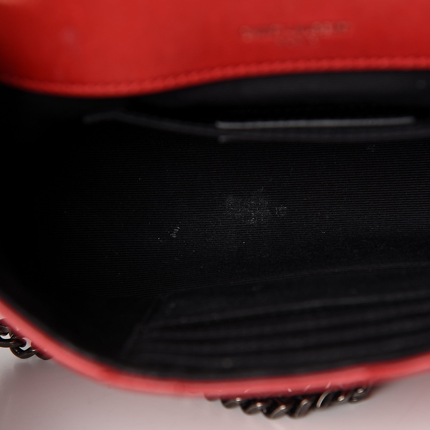 Saint Laurent Lambskin Patchwork Monogram Small Jamie Red 14 of 22