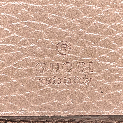 Gucci Dollar Calfskin GG Supreme Monogram GG Marmont 6 Key Holder Case Porcelain Rose Beige Ebony 6 of 7