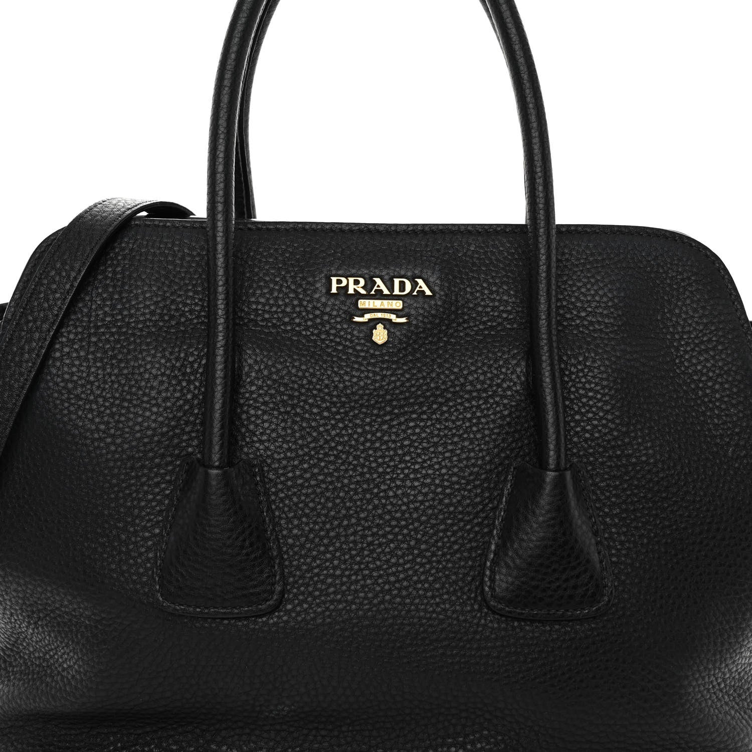 Prada Vitello Daino Shopping Tote Black 7 of 9