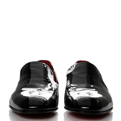 Christian Louboutin Patent Calfskin Mens Dandelion Flat Loafers 42 Black 2 of 7