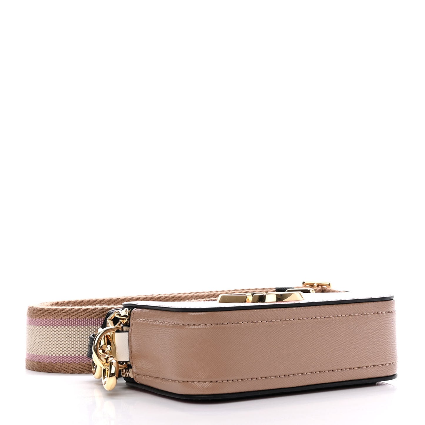 Saffiano Small Snapshot Camera Bag Pink Multicolor