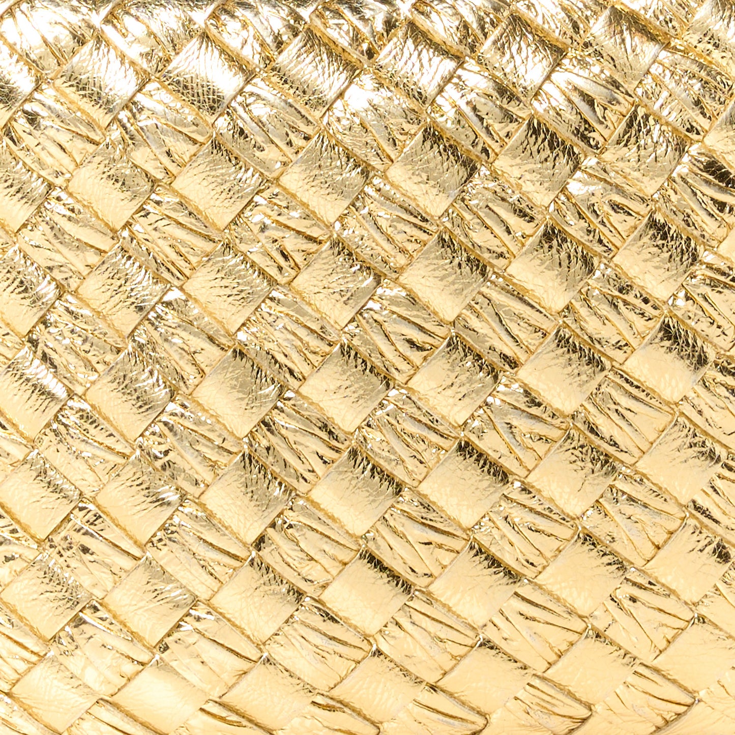 Metallic Nappa Intrecciato Mini Jodie Gold