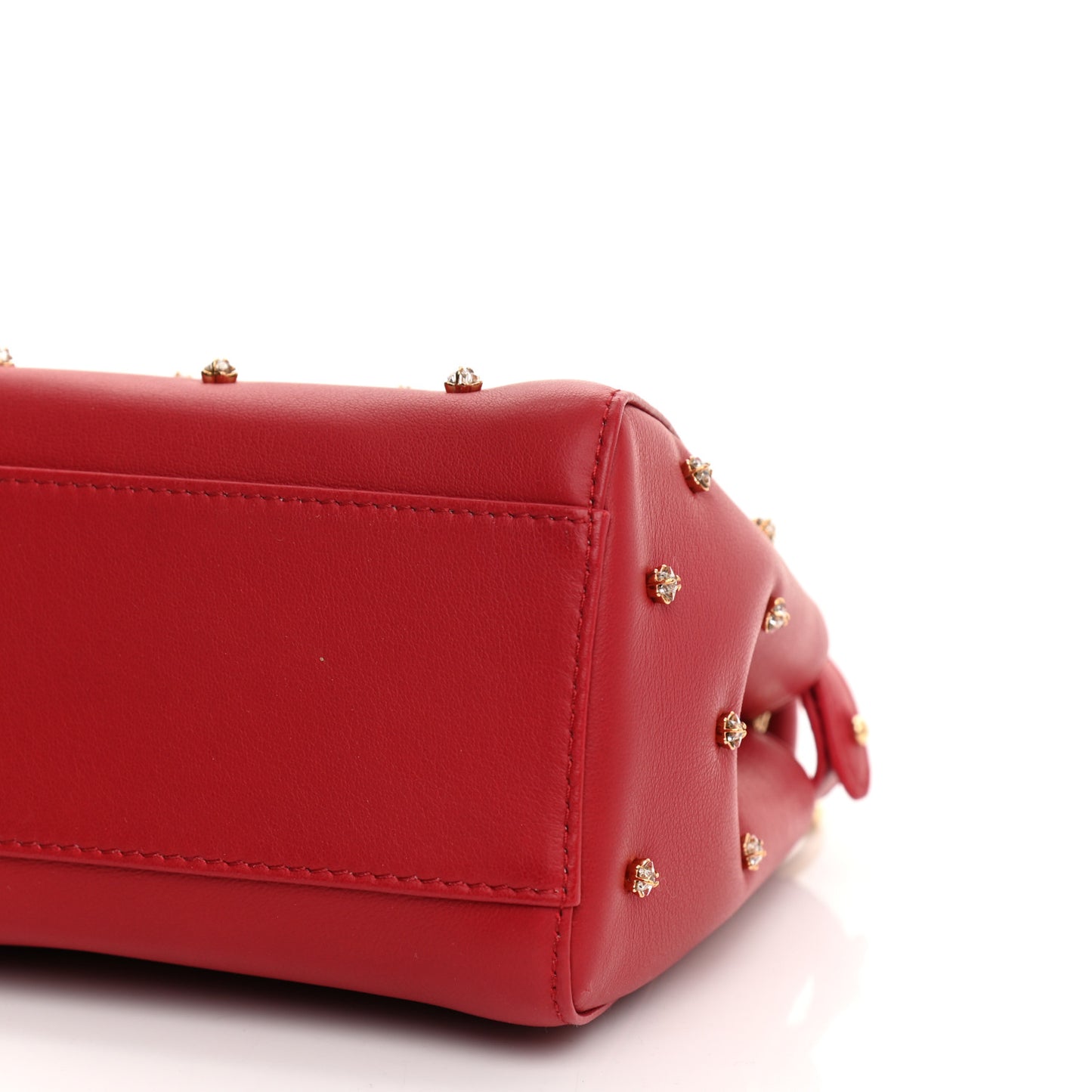 Nappa Crystal Stars Studded XS Peekaboo Iconic Satchel Fragola