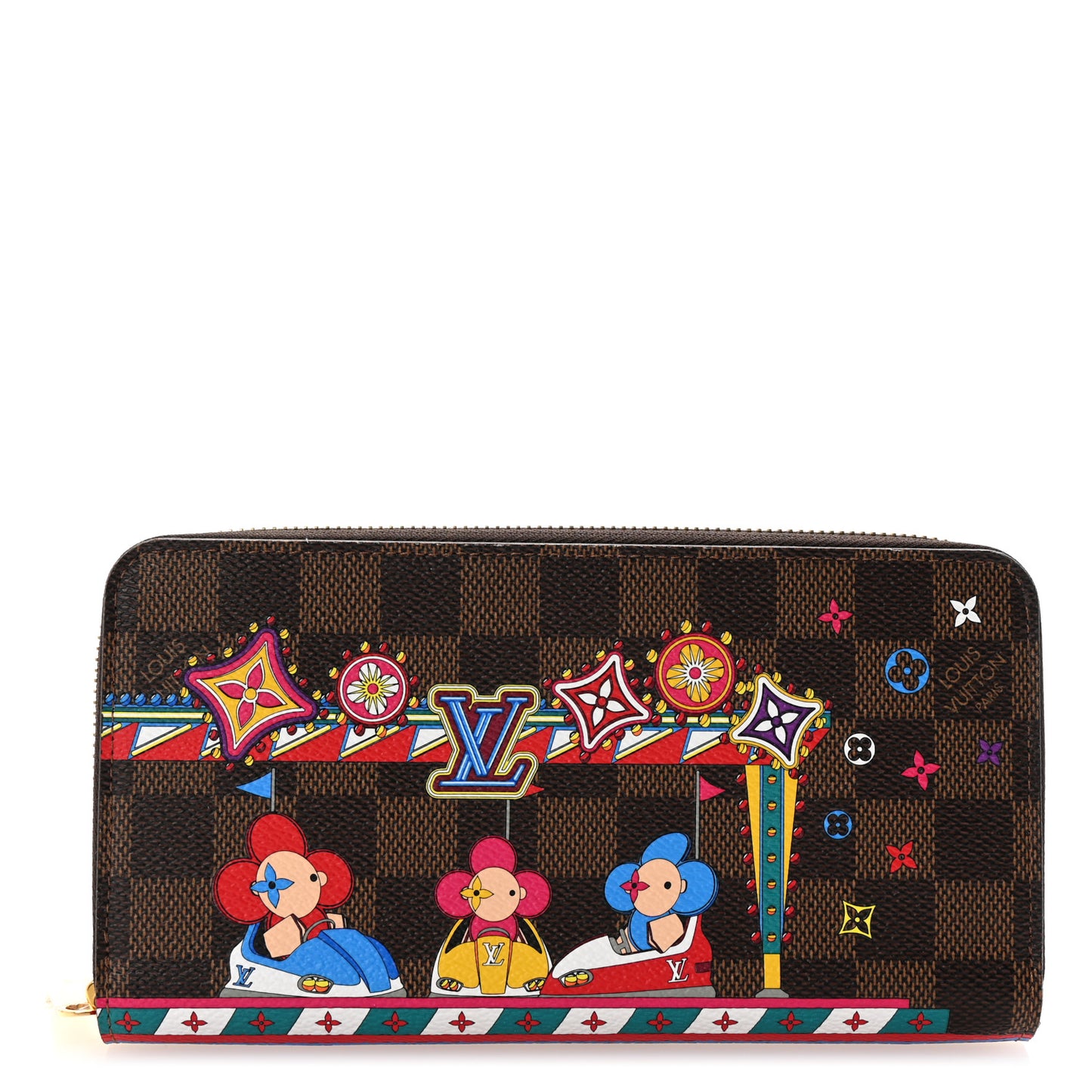 Damier Ebene 2020 Christmas Animation Bumper Cars Zippy Wallet Coquelicot