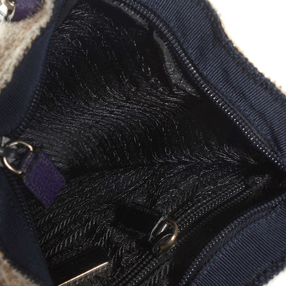 Prada Tweed Vitello Flat Tote Bag 5 of 8