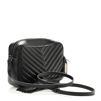 Saint Laurent Calfskin Matelasse Monogram Lou Camera Bag Sea Pebble 3 of 12