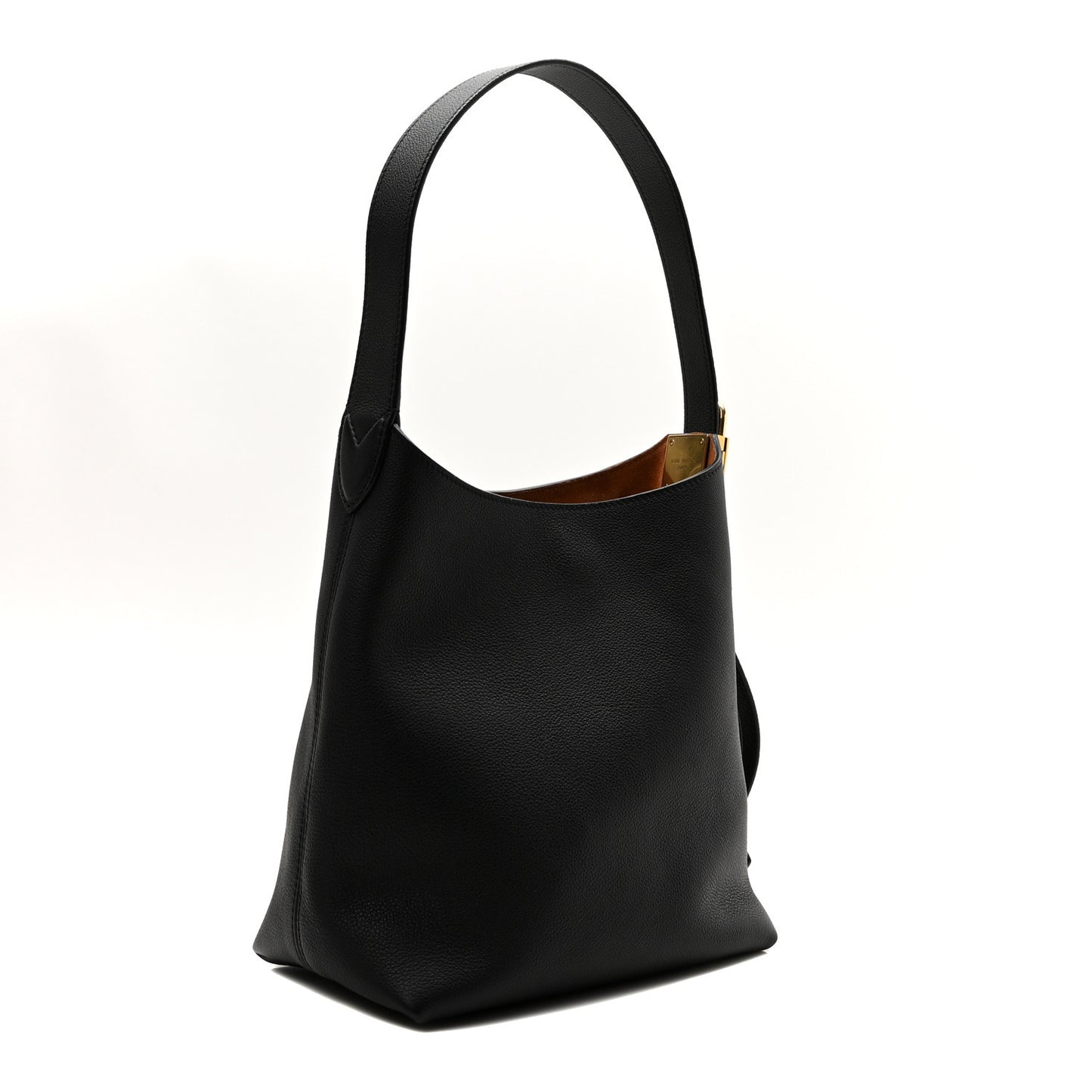 Grained Calfskin Low Key Hobo PM Black