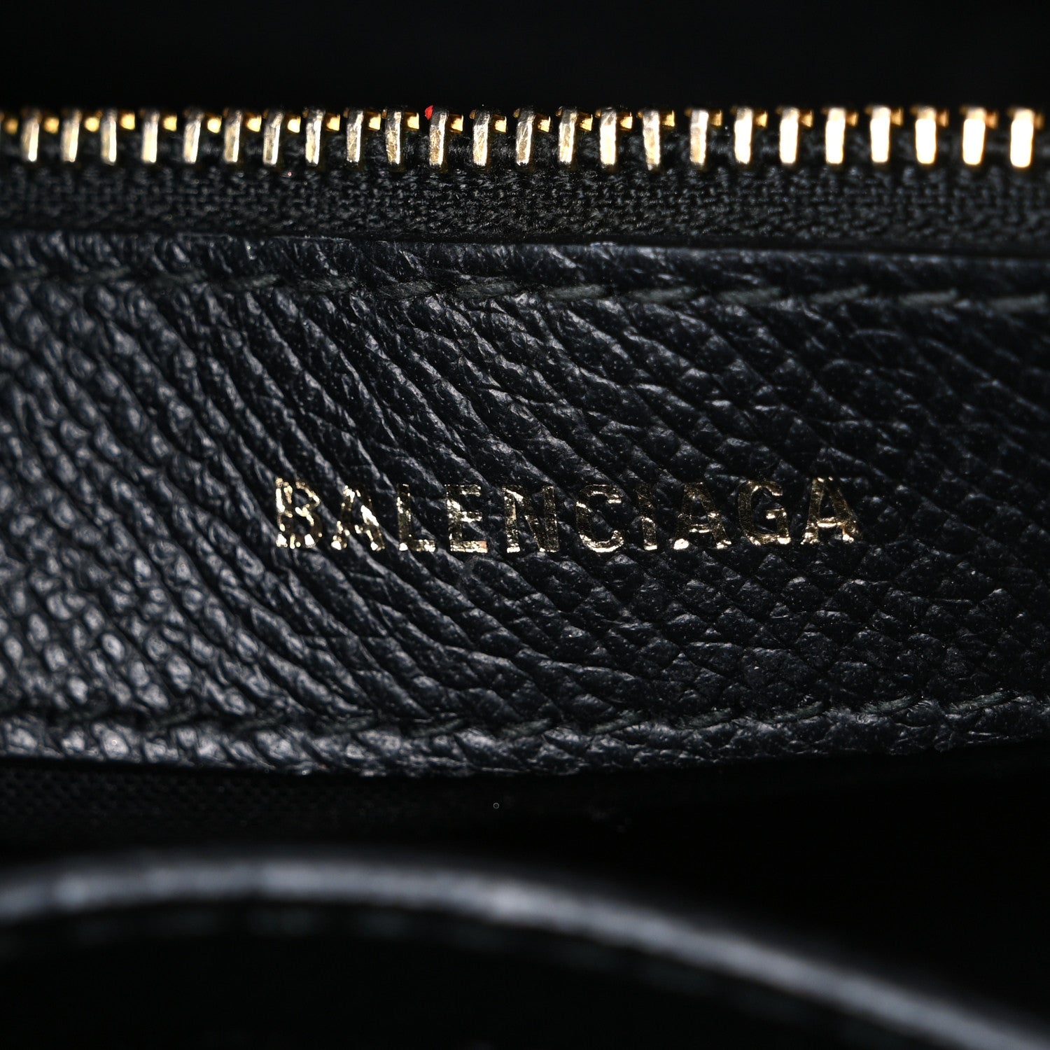 Balenciaga Signature Grained Calfskin Logo S Ville Top Handle Bag Black 6 of 11