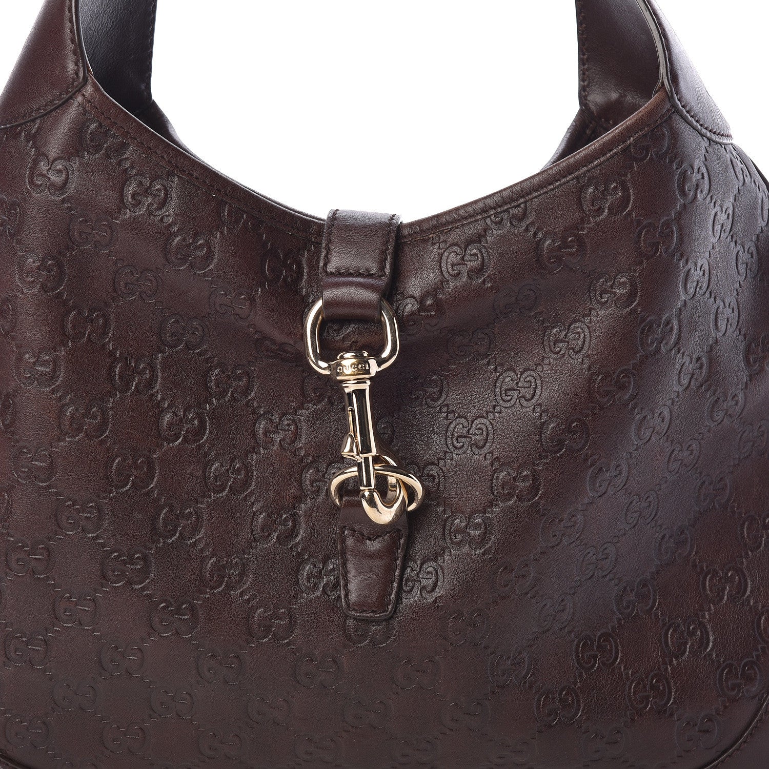 Gucci Guccissima Medium Jackie O Bouvier Hobo Chocolate 8 of 10