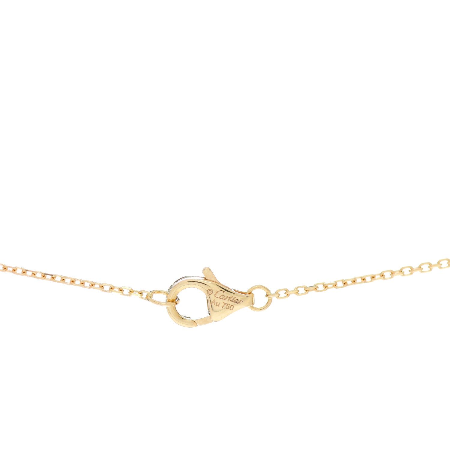 Cartier 18K Yellow Gold Diamond Lapis Lazuli XS Amulette de Cartier Pendant Necklace 4 of 5