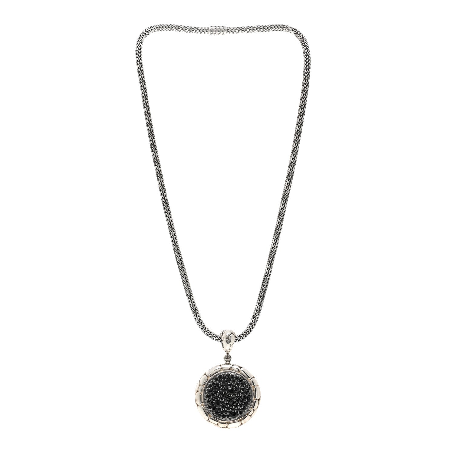 John Hardy Sterling Silver Black Sapphire Kali Lavafire Pendant Necklace 3 of 4