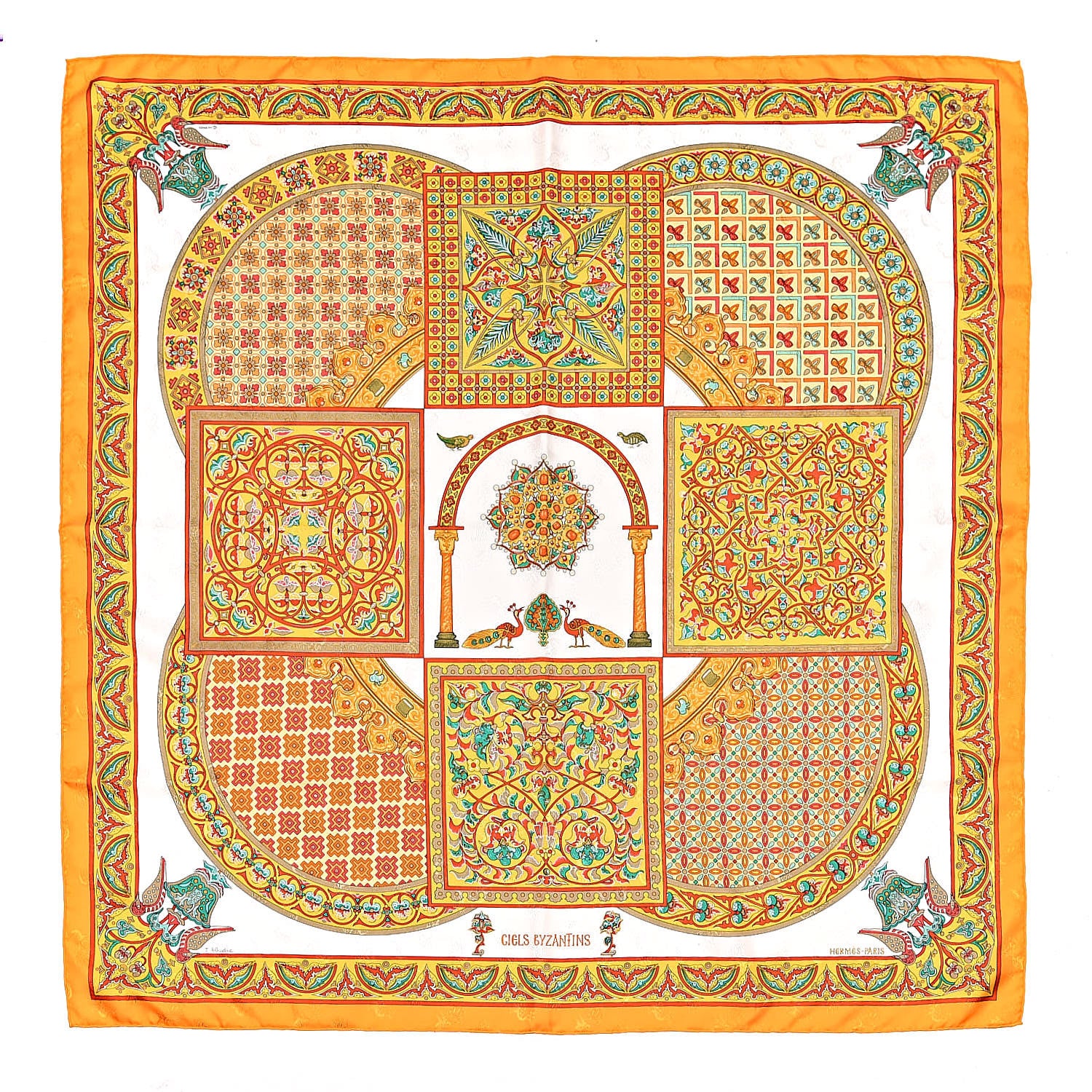 Hermes Silk Ciels Byzantins Scarf 90 1 of 7