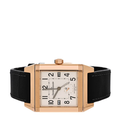 Jaeger-LeCoultre 18K Rose Gold Fabric 35mm Reverso Squadra Hometime Automatic Watch Q7002420 3 of 6