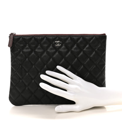 Chanel Caviar Quilted Medium Cosmetic Case Black 2 of 9