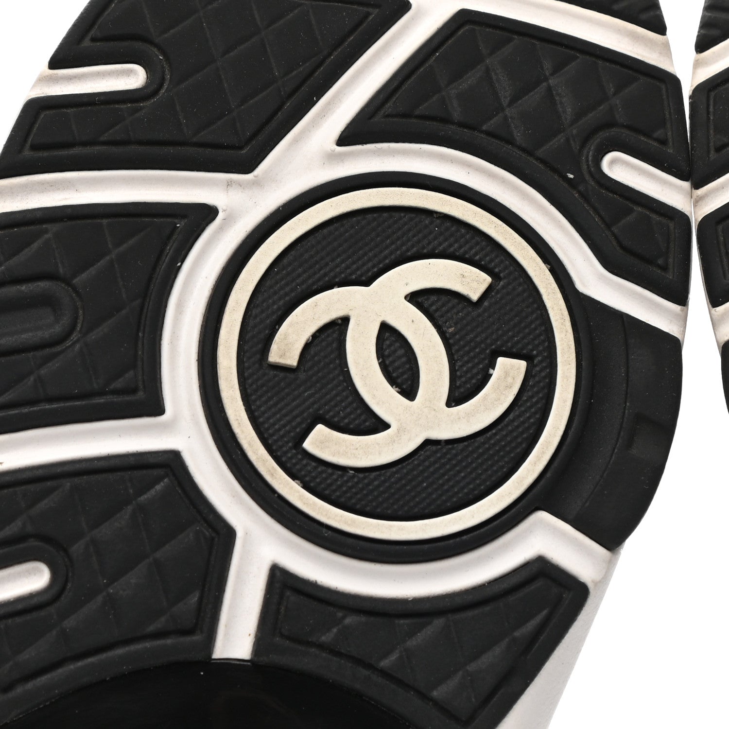 Chanel Fabric Suede Calfskin CC Sneakers 39.5 Grey Black 6 of 9