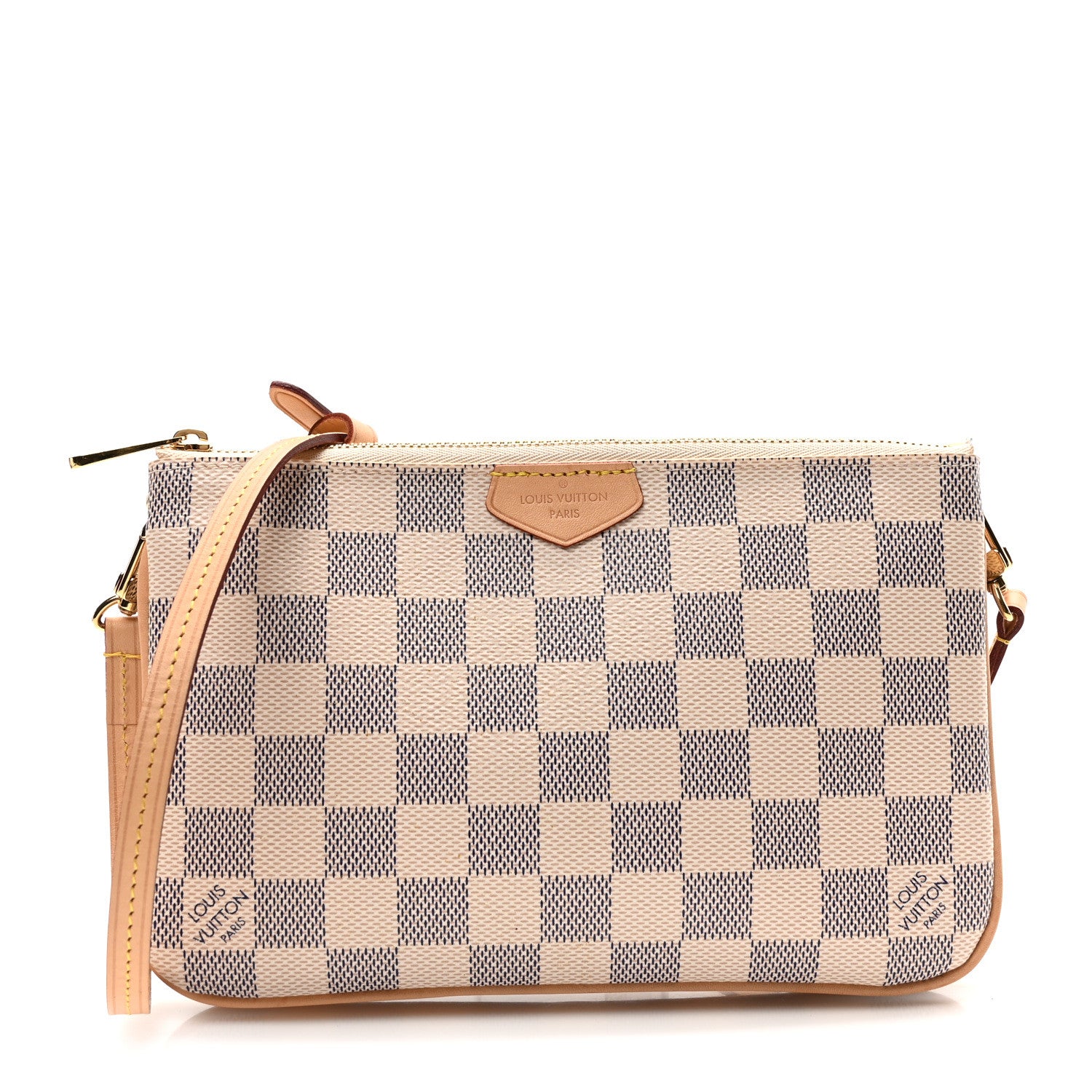 Louis Vuitton Damier Azur Double Zip Pochette 1 of 10