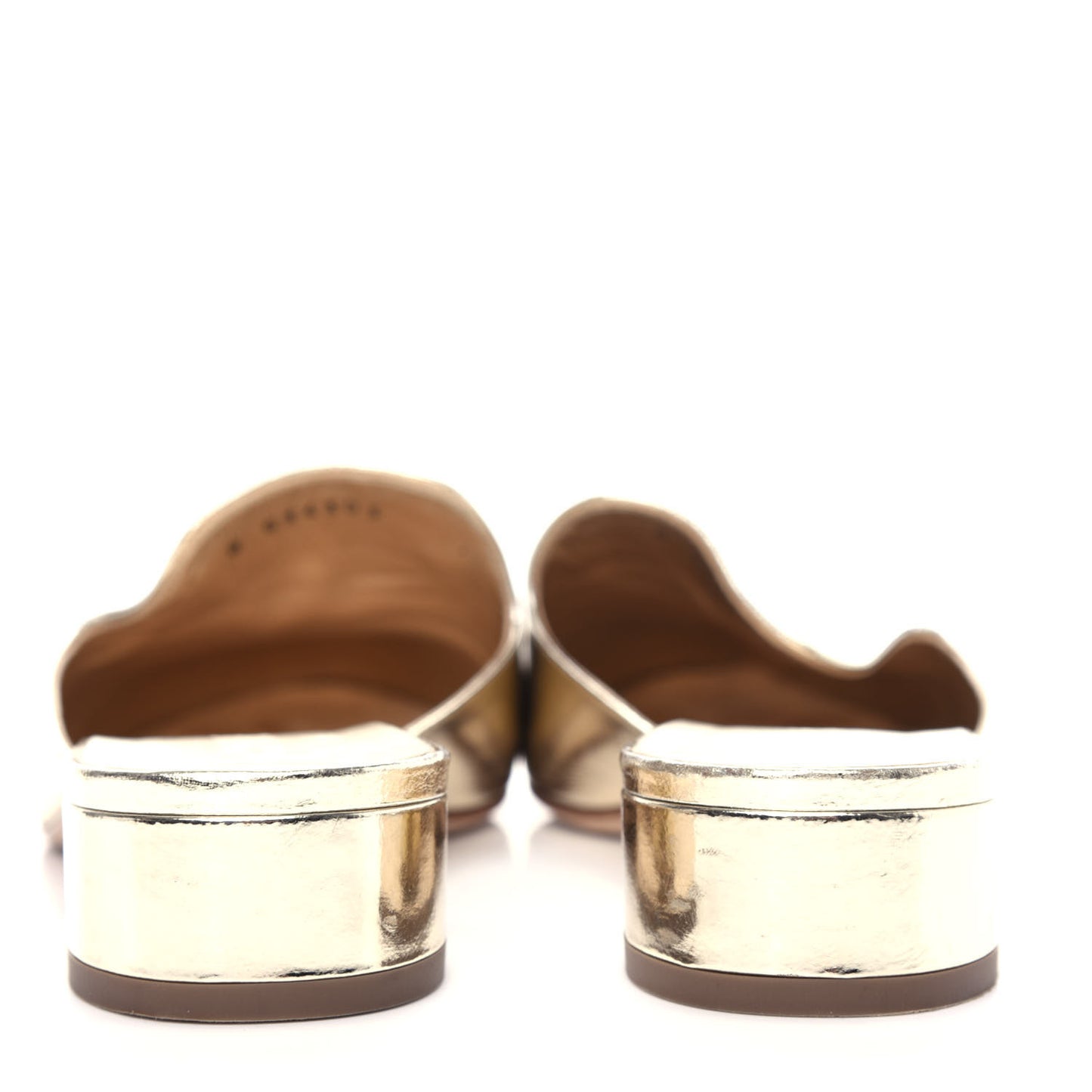 Metallic Sheepskin Mules 39.5 Gold