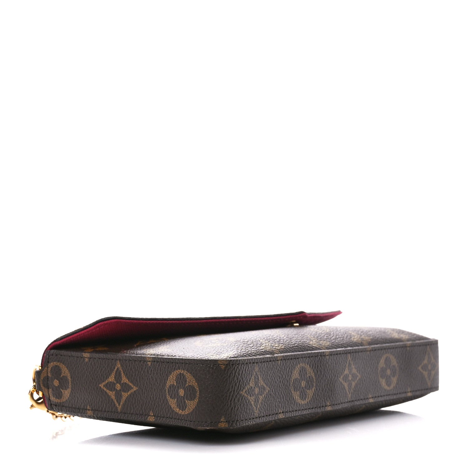 Louis Vuitton Monogram Pochette Felicie Chain Wallet Fuchsia 5 of 15