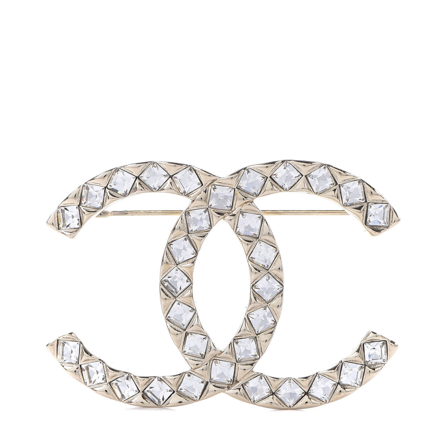 Baguette Crystal High Society CC Brooch Gold
