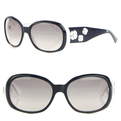 Chanel Camellia CC Sunglasses 5113 Blue White 1 of 7