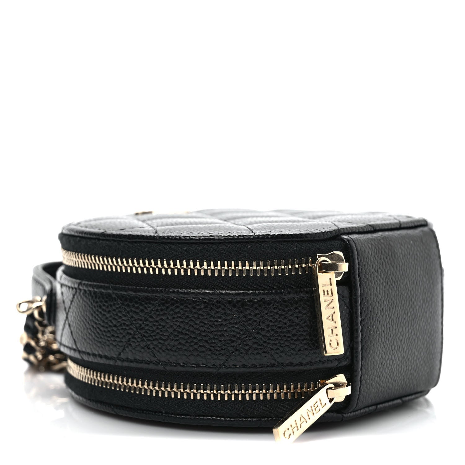 Chanel Caviar Quilted Round Handle With Care Vanity With Chain Black 8 of 10
